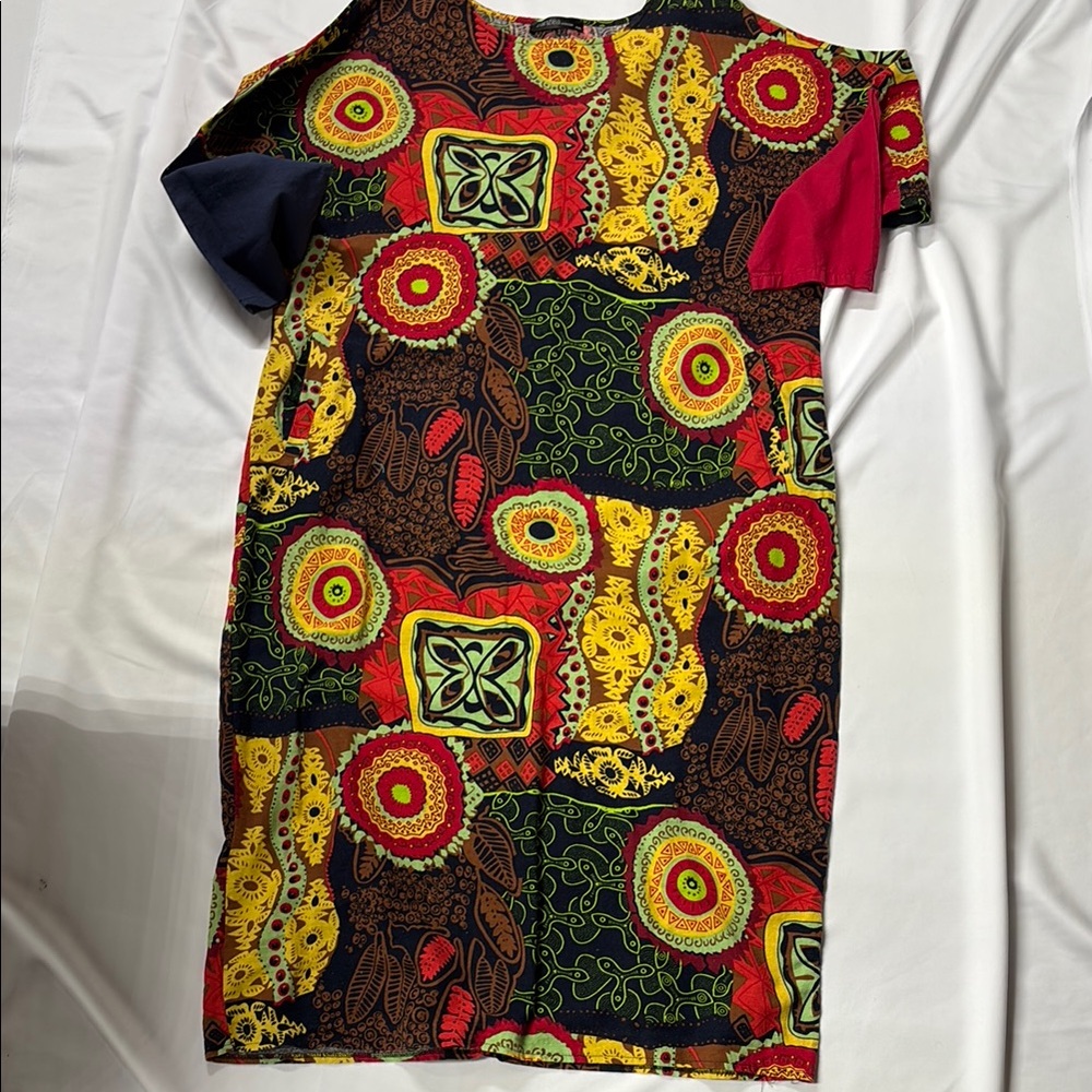 Zanzea Multicolor Abstract Dress with Pockets!